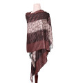 Nuevo estilo viscosa de invierno bufanda de color caqui largo Jacquard chal chicas Pashmina